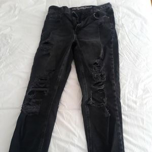 American Eagle ripped mom jeans